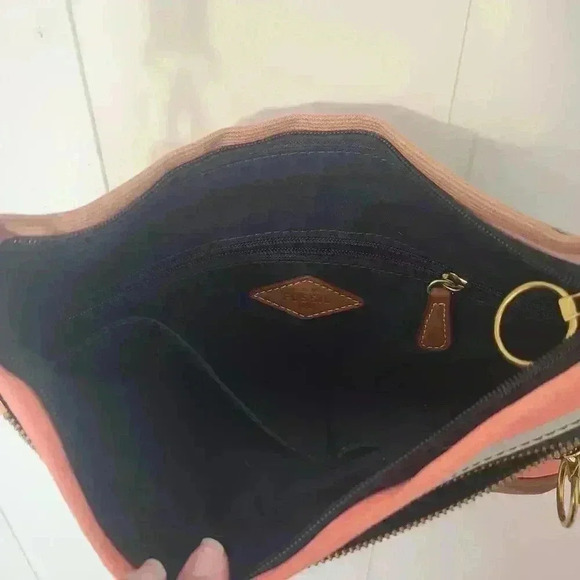 Fossil Classic Dawson Multi Colored Striped Canvas Crossbody Purse Bag - Picture 3 of 6